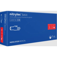 Перчатки нитрил Nitrilex Basic 8-9 L фиолет 100 шт в уп