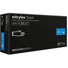 Перчатки нитрил Nitrilex Black 7-8 M черные 100 шт в уп