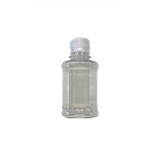 Бутылочка 100мл с завинчивающейся крышкой пластиковая прозрачная прямоугольная