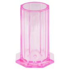 Подставка-стакан пластиковая под кисти (розовая)