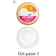 Гель-краска  F.O.X. Gel paint 5ml №001 белая