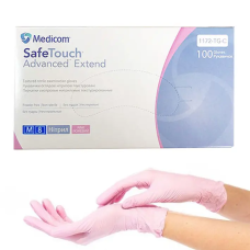 Перчатки нитрил Medicom Safe Touch Extend Pink 7-8 M розовый 100 шт в уп 