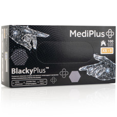 Перчатки нитрил MediPlus BlackyPlus 5-6 XS черные 100 шт в уп (3.9гр)