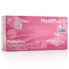 Перчатки нитрил MediPlus PinkyPlus 7-8 M розовые 100 шт в уп (3,8гр)