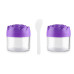 Баночки 20мл пластиковые шт под крем прозрачные с фиолетовой крышкой в виде розы + шпатель