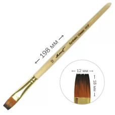 Кисть №12 Monet 101F синтетический ворс плоская прямая 1,8х1,2 длинная ручка 