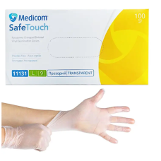 Перчатки виниловые Medicom  8-9 L прозрачные неопудренные 100 шт в уп
