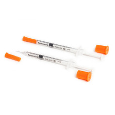 Шприц Luer  1ml U 100 30G 0,3x13мм 3-х комп.без мертвой зоны игла съемная Solocare