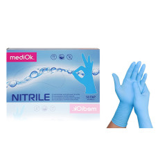 Перчатки нитрил MediOk 5-6 XS голубые 100 шт в уп 
