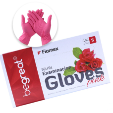 Перчатки нитрил Gloves Pink Begreat 6-7 S фуксия 100 шт в уп