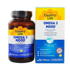 Диетическая добавка Омега-3 рыбий жир 1000мг Country Life (100 мягких капсул.уп)