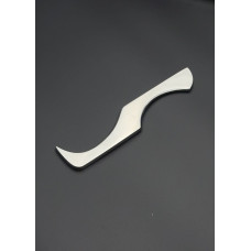 Блейд скребок Гуаша стальной массажный форма Middle Hook 15.5см*4,0см*5мм 