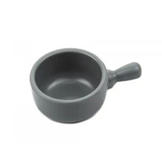 Пиалка круглая 40мл косметологическая меламин серая с ручкой 86х58х30мм
