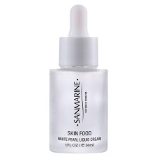 Крем для лица 30мл с жидким коллагеном White Pearl Liquid Cream Skin Food Sanmarine