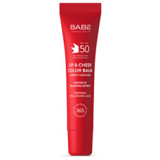 Бальзам-тинт для губ и щек 20мл RED с гиалуроновой кислотой и пептидами spf 50 Sun Protection Babe