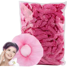 Шапочка полиэтеленовая одуванчик розовая на двойной резинке Panni Mlada (100шт/уп)