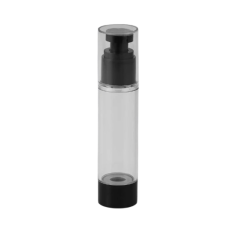 Флакон 50мл вакуумный диспенсер черный пластиковый Glo