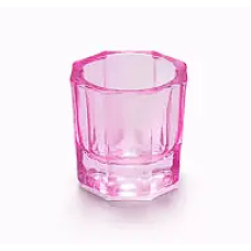 Стеклянная емкость для смешивания краски Рюмочка розовая