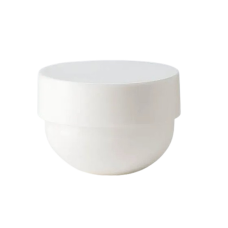 Баночка 30мл под крем (белая, навинчивающаяся и доп. крышка) Бабл