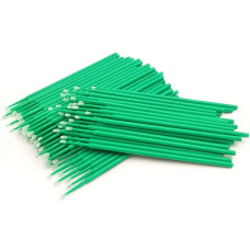 Микробраши 100шт для ламинирования бровей и ресниц зеленые в пакете