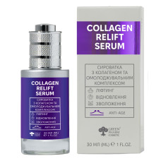 Сыворотка для лица 30мл с коллагеном и омолаживающим комплексом Collagen Relift Serum Green Pharm