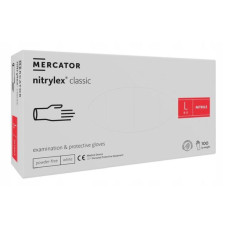 Перчатки нитрил Nitrylex Classic 8-9 L белые 100 шт уп